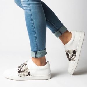 Vince Vista Python/Snakeskin Leather Sneakers 8.5